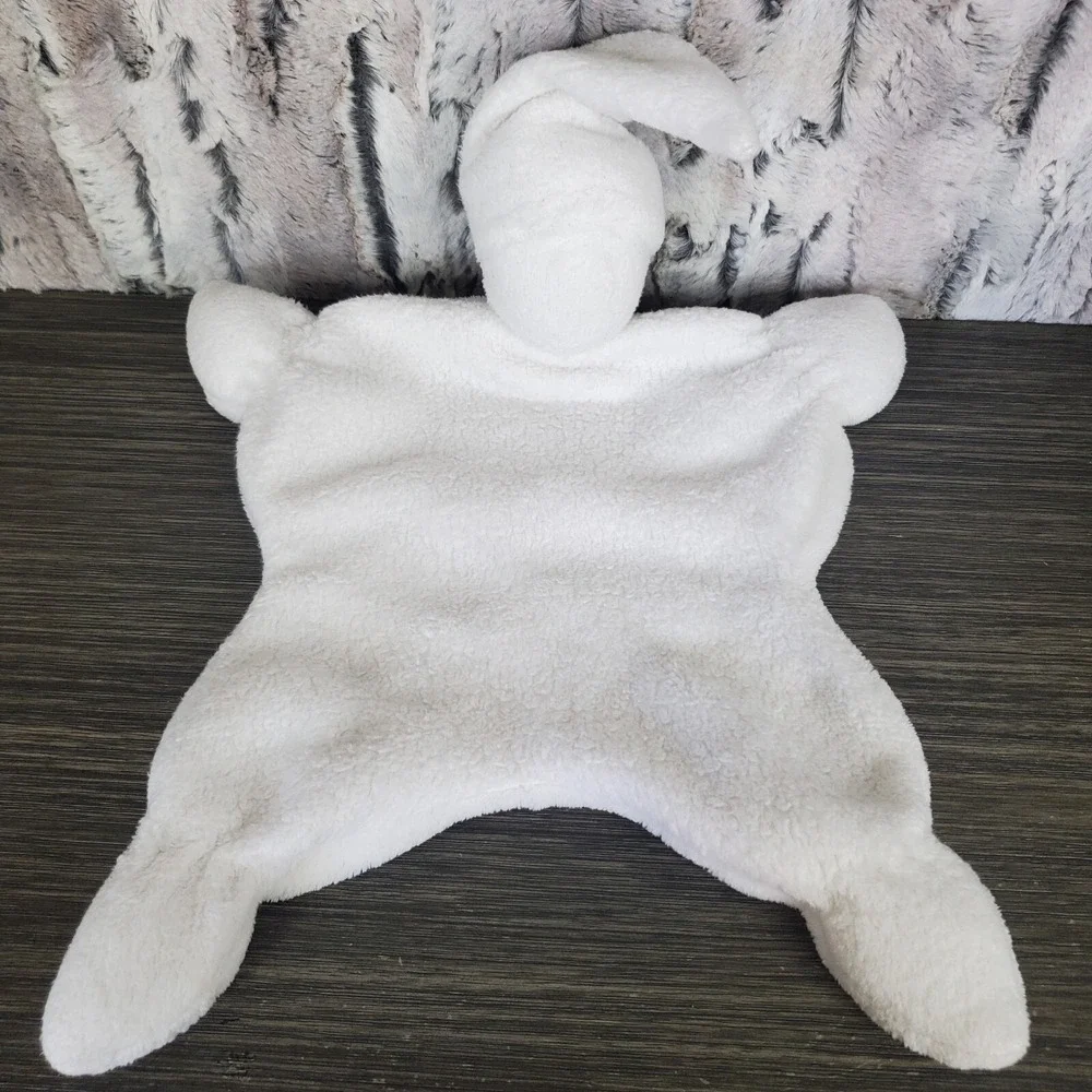 White Flat Star Baby Lovey, Plush Doll Waldorf Style Security Blanket‎